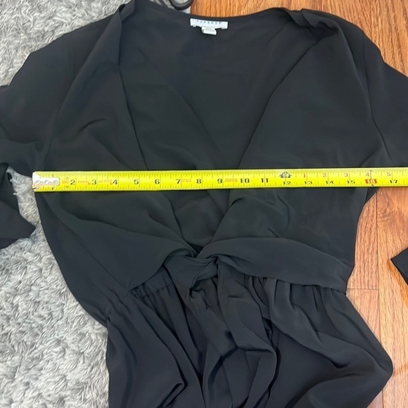 Topshop Tiffany Knot Mini Dress Black LBD Size 4 - Picture 11 of 12
